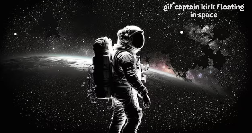 gif captain kirk floating in space
